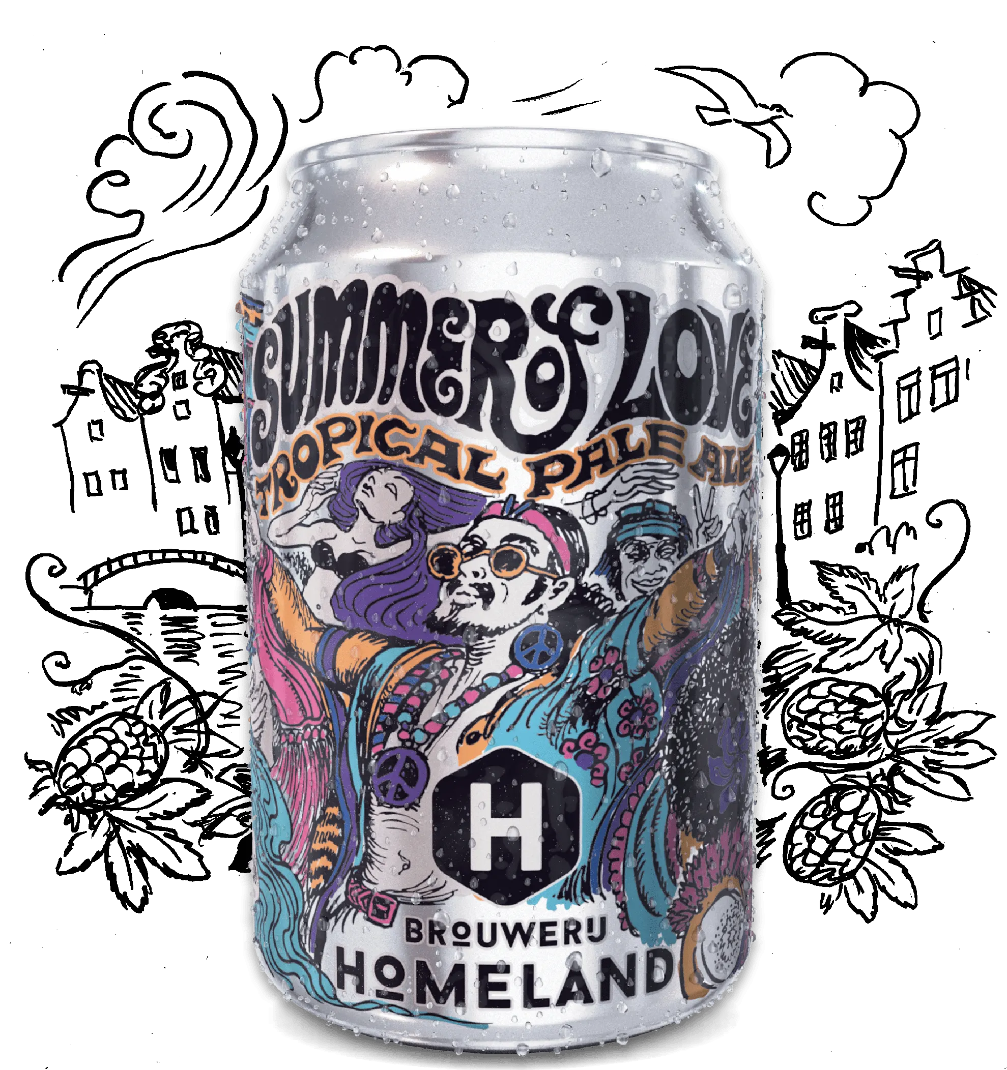 Flower Power Farmhouse Ale - Brouwerij Homeland Brouwerij Homeland Summer of love Pal ALE