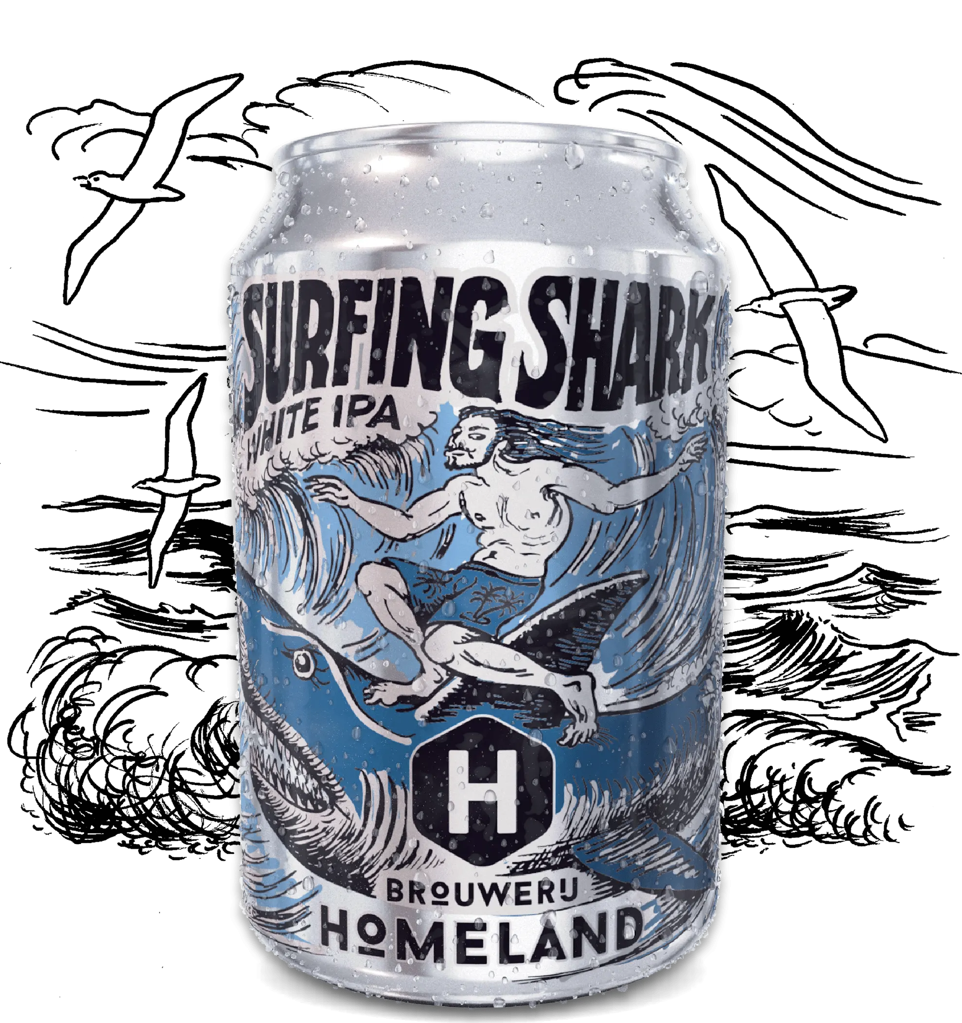 Surfing Shark White IPA Homeland - Surfing Shark white ipa