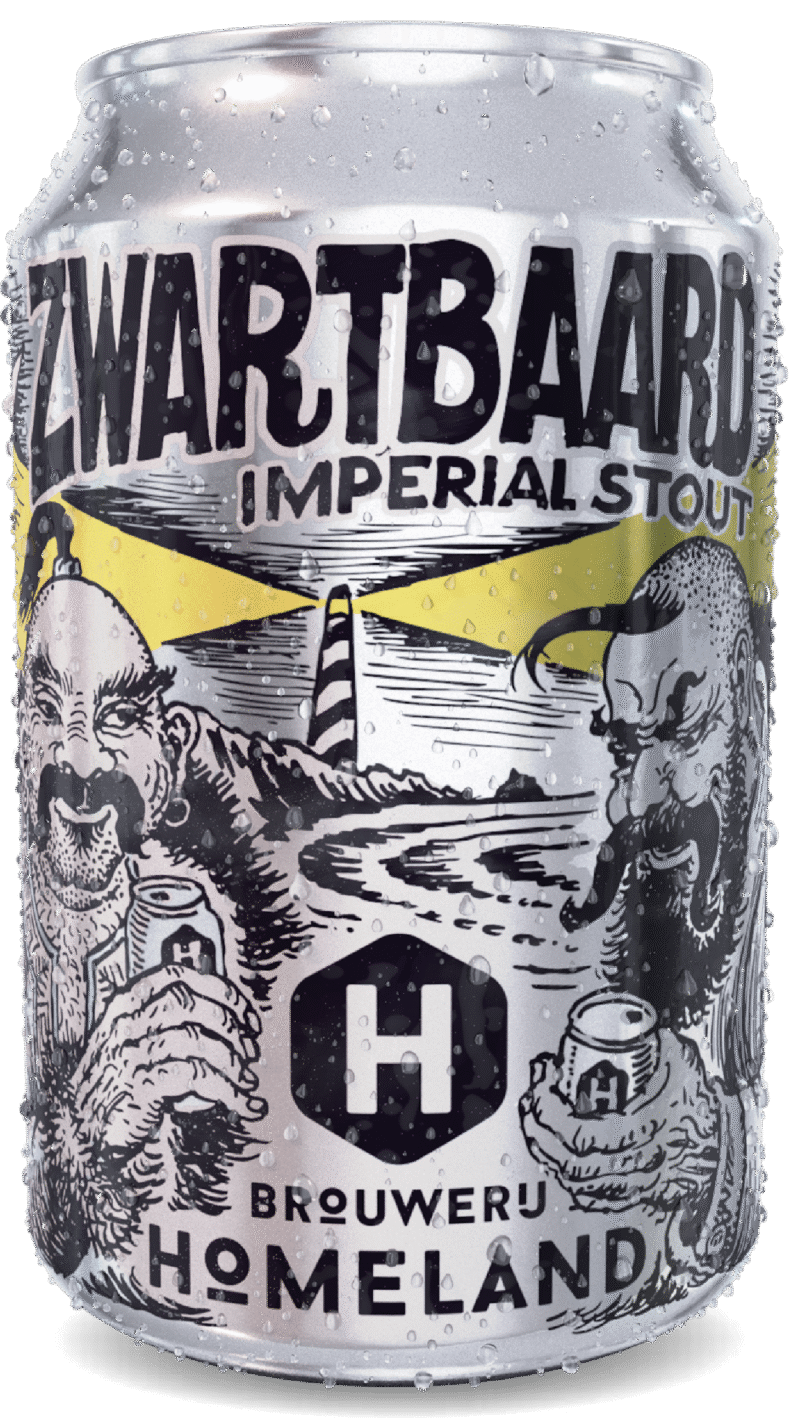 brouwerij Homeland - zwartbaard stout blik